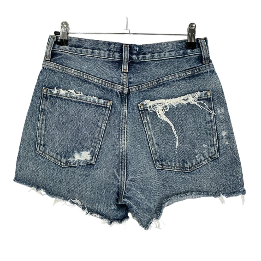 Agolde Distressed Blue Dee Shorts Size 25 - Picture 3 of 4